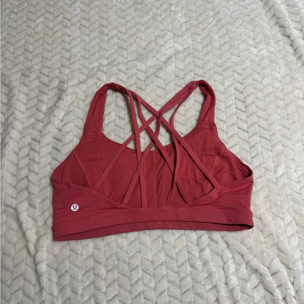 Lululemon Free To Be Serene Bra Long Line Watermelon Red